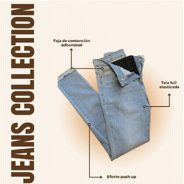 FAJA JEAN - Push Up con Faja integrada: Moldea y realza tu figura con faja oculta
