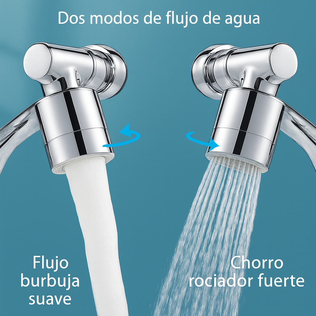 AQUAFLEX - GRIFO GIRATORIO 1080° CON FILTRO PURIFICADOR DE AGUA