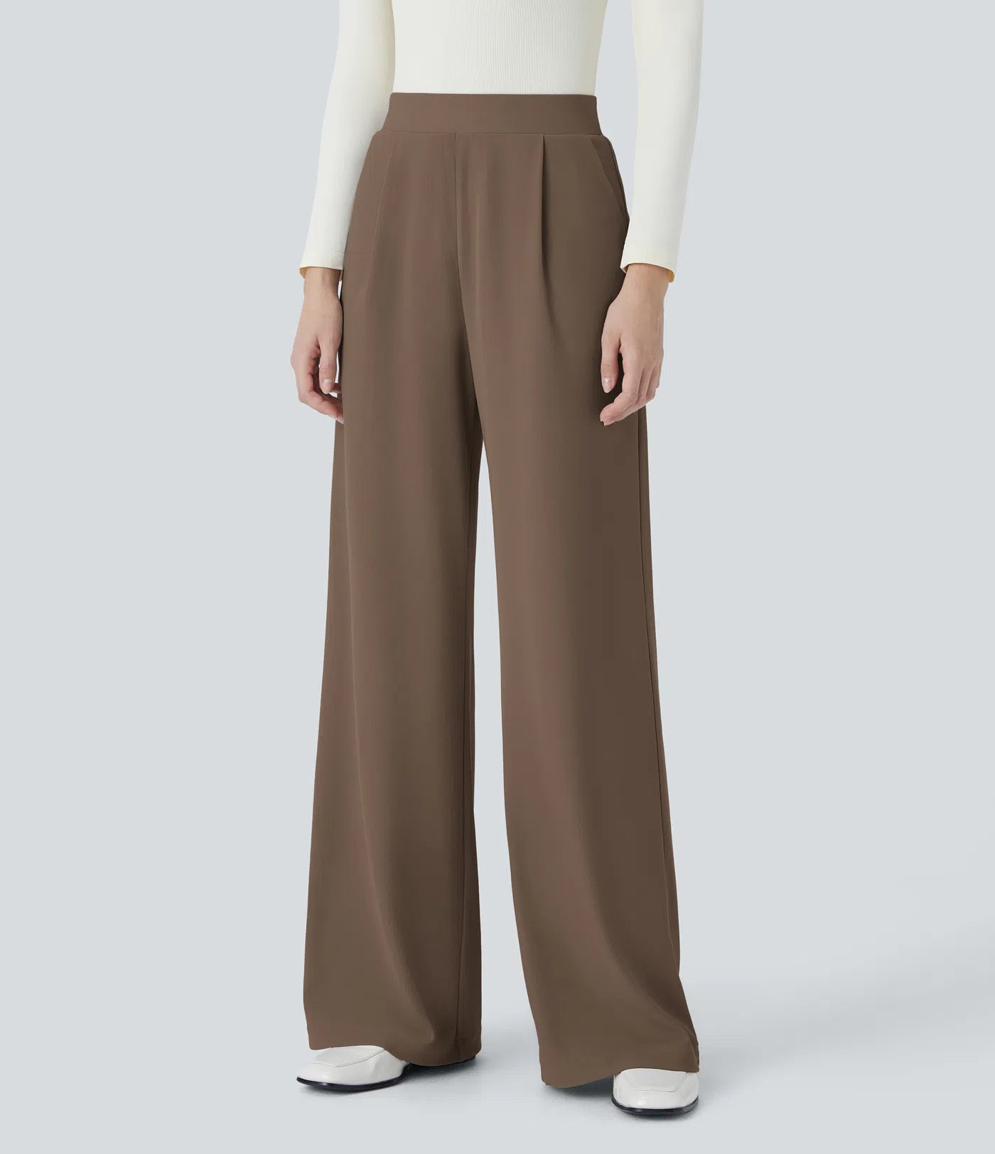 VERONA PANT - PANTALON STRETCH ELEGANTE CON PINZAS