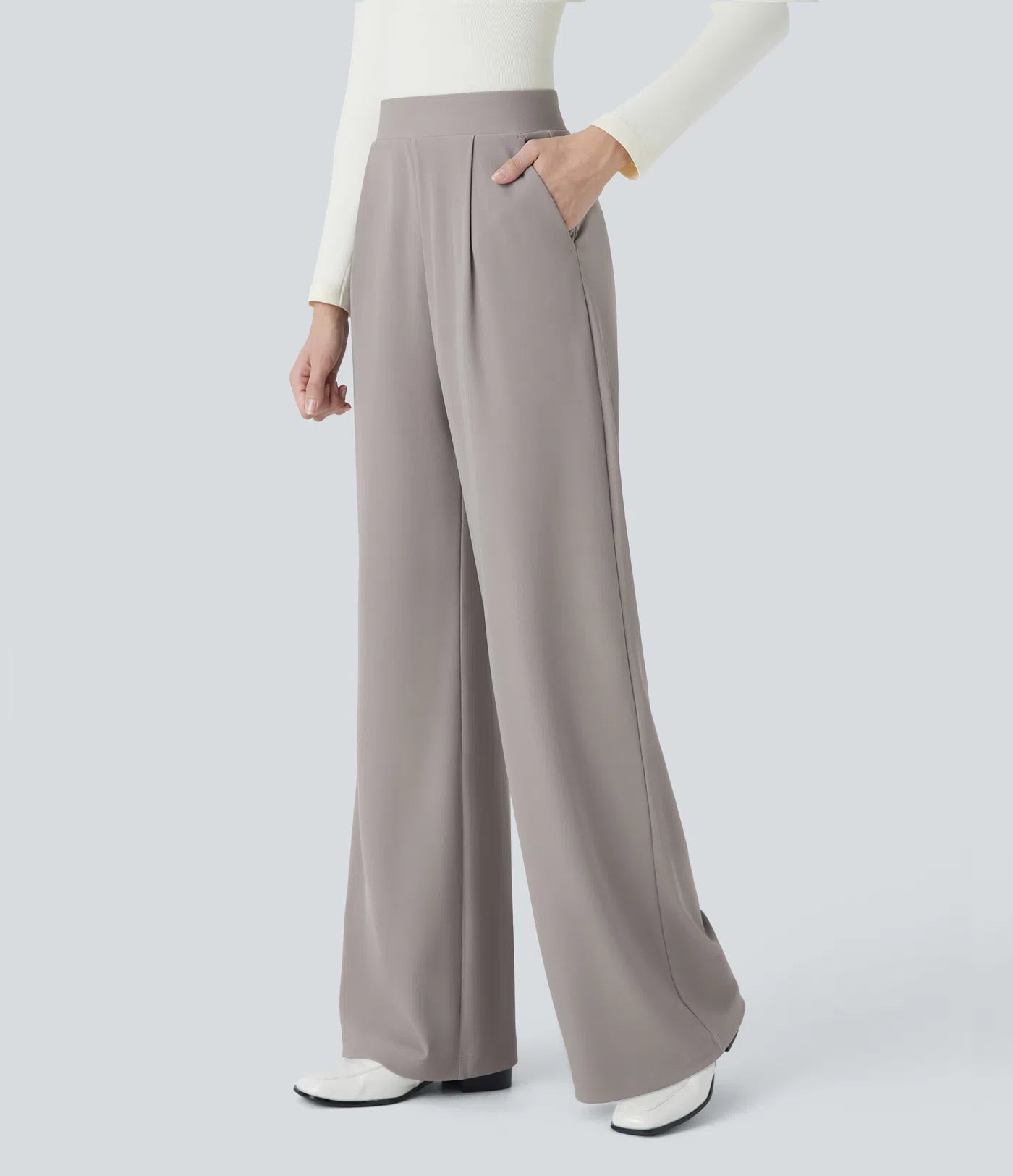 VERONA PANT - PANTALON STRETCH ELEGANTE CON PINZAS